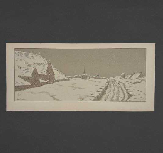 Lithographie par Henri Rivière La Féérie des Heures - La Neige A5474