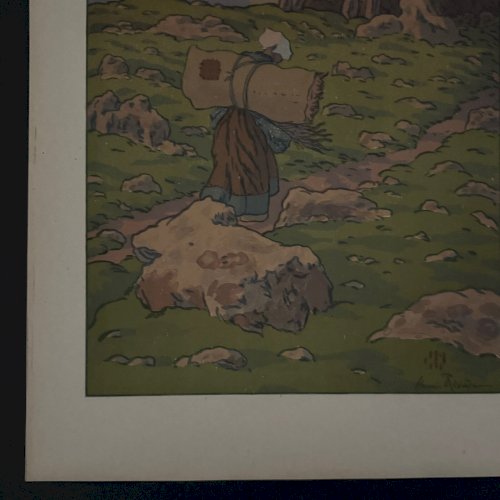 Lithographie par Henri Rivière La Féérie des Heures - La Pleine Lune A5577