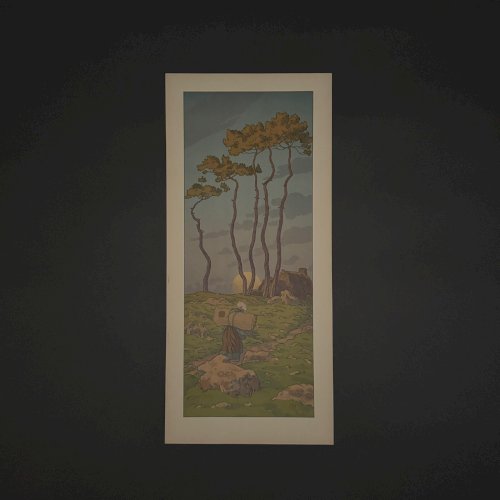 Lithographie par Henri Rivière La Féérie des Heures - La Pleine Lune A5577