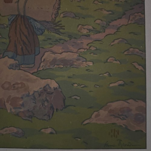 Lithographie par Henri Rivière La Féérie des Heures - La Pleine Lune A5577