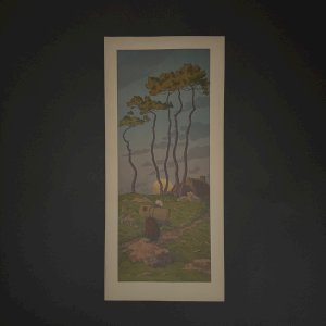 Lithograph by Henri Rivière The Fairyland of Hours - The Full Moon A5819