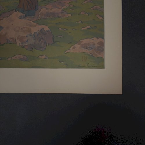 Lithographie par Henri Rivière La Féérie des Heures - La Pleine Lune A5819