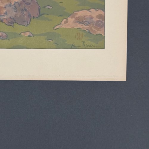 Lithographie par Henri Rivière La Féérie des Heures - La Pleine Lune A5819