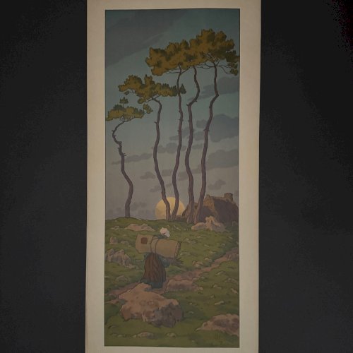 Lithographie par Henri Rivière La Féérie des Heures - La Pleine Lune A5819