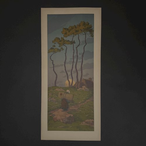 Lithographie par Henri Rivière La Féérie des Heures - La Pleine Lune A5819