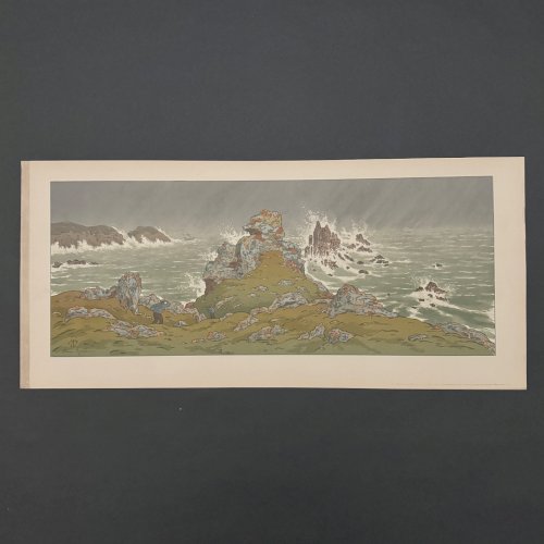 Lithographie par Henri Rivière La Féérie des Heures - La Tempête A5362