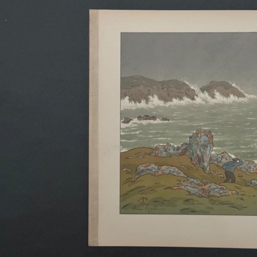 Lithographie par Henri Rivière La Féérie des Heures - La Tempête A5362