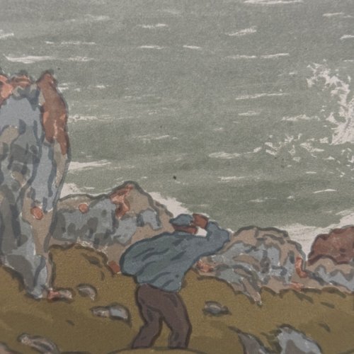 Lithographie par Henri Rivière La Féérie des Heures - La Tempête A5362