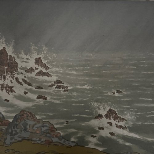 Lithographie par Henri Rivière La Féérie des Heures - La Tempête A5661