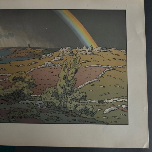 Lithographie par Henri Rivière La Féérie des Heures - L'Arc-en-Ciel A5462