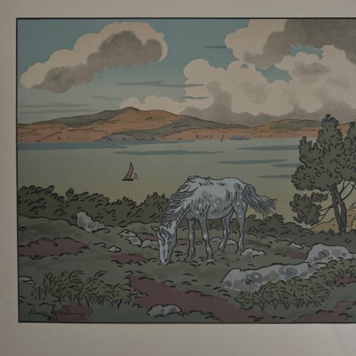 Lithographie par Henri Rivière La Féérie des Heures - L'Arc-en-Ciel A5462