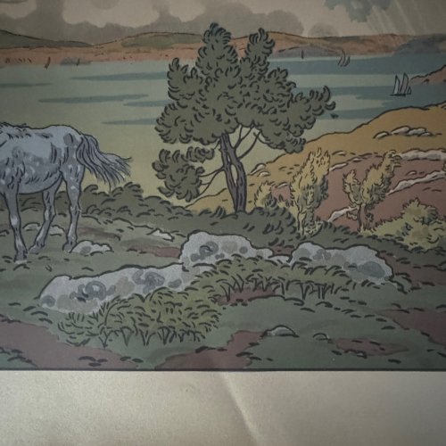 Lithographie par Henri Rivière La Féérie des Heures - L'Arc-en-Ciel A5462
