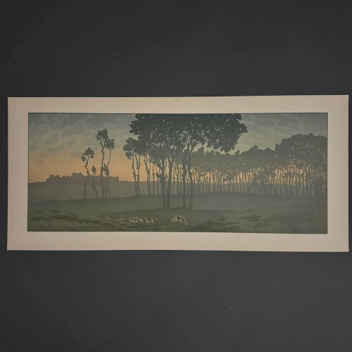 Lithographie par Henri Rivière La Féérie des Heures - L’Aube A5461