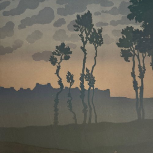 Lithographie par Henri Rivière La Féérie des Heures - L'Aube A5575