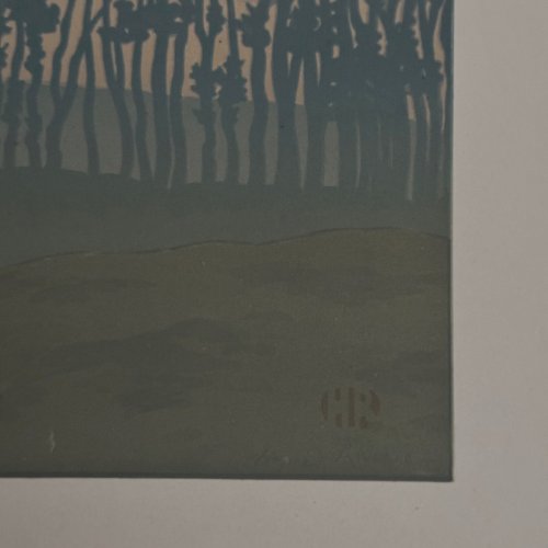 Lithographie par Henri Rivière La Féérie des Heures - L'Aube A5575