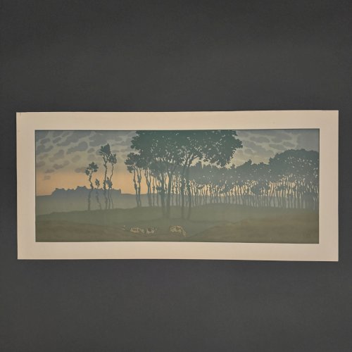 Lithographie par Henri Rivière La Féérie des Heures - L'Aube A5575