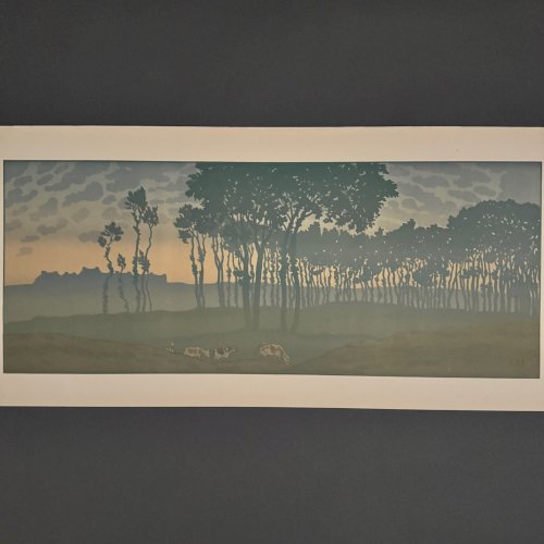 Lithographie par Henri Rivière La Féérie des Heures - L'Aube A5575