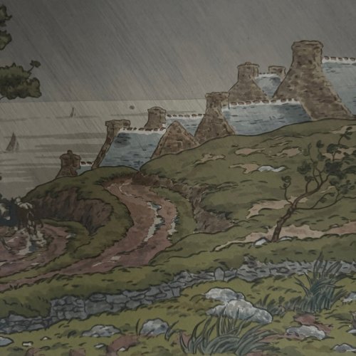 Lithographie par Henri Rivière La Féérie des Heures - L'Averse A5528