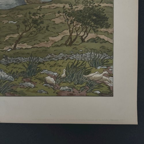 Lithographie par Henri Rivière La Féérie des Heures - L'Averse A5528