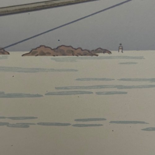 Lithographie par Henri Rivière La Féérie des Heures - Le Calme Plat A5344