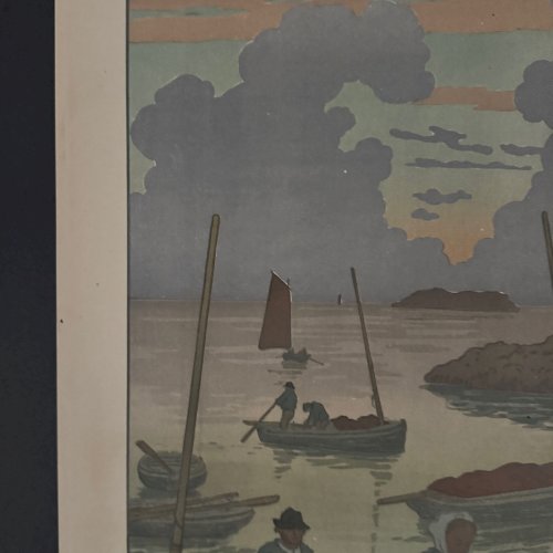 Lithographie par Henri Rivière La Féérie des Heures - Le Crépuscule A5578