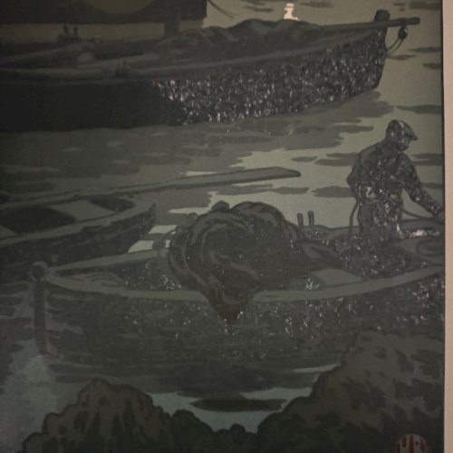 Lithographie par Henri Rivière La Féérie des Heures Le Premier Quartier A5576