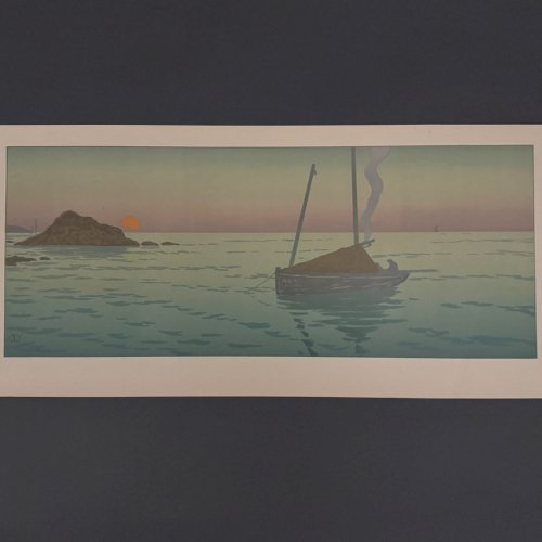 Lithographie par Henri Rivière La Féérie des Heures - Le Soleil Couchant A5573