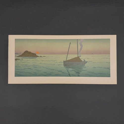 Lithographie par Henri Rivière La Féérie des Heures - Le Soleil Couchant A5573