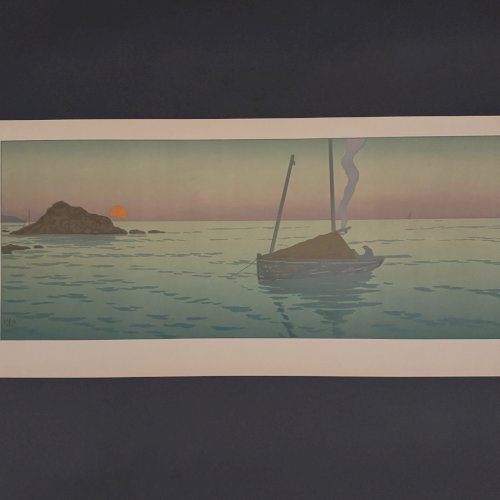 Lithographie par Henri Rivière La Féérie des Heures - Le Soleil Couchant A5574