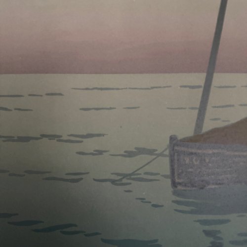 Lithographie par Henri Rivière La Féérie des Heures - Le Soleil Couchant A5574