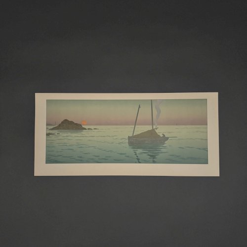 Lithographie par Henri Rivière La Féérie des Heures - Le Soleil Couchant A5580