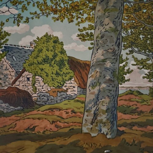 Lithographie par Henri Rivière Le Beau Pays de Bretagne A5586