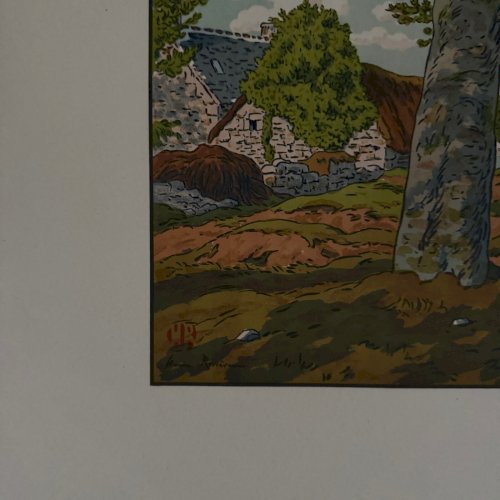 Lithographie par Henri Rivière Le Beau Pays de Bretagne A5586