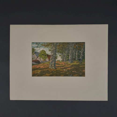 Lithographie par Henri Rivière Le Beau Pays de Bretagne A5586