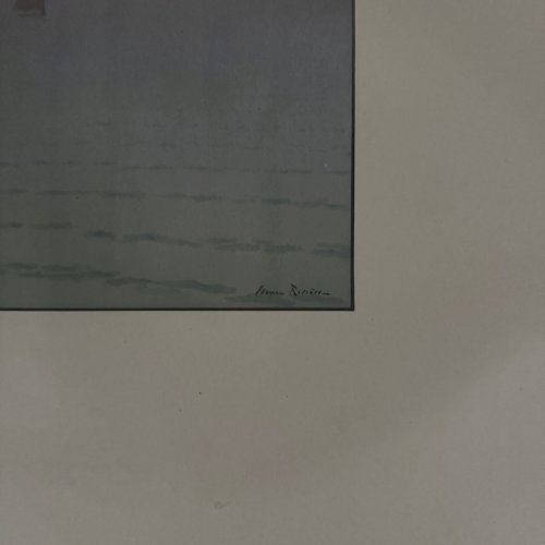 Lithographie par Henri Rivière Le Beau Pays de Bretagne - Brume en Mer A5583