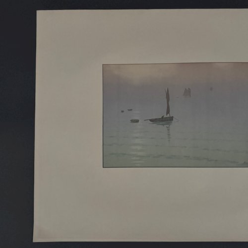 Lithographie par Henri Rivière Le Beau Pays de Bretagne - Brume en Mer A5583