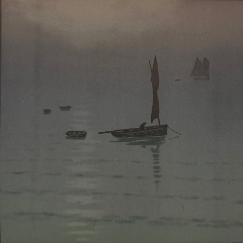 Lithographie par Henri Rivière Le Beau Pays de Bretagne - Brume en Mer A5583