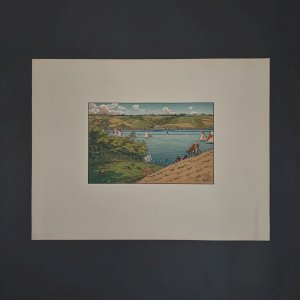 Lithographie par Henri Rivière Le Trieux à Kermarie A5910