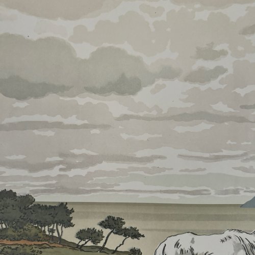 Lithographie par Henri Rivière Les Aspects de la Nature - La Baie A5485