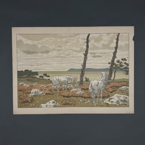 Lithographie par Henri Rivière Les Aspects de la Nature - La Baie A5486