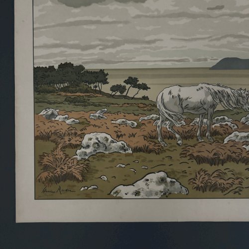 Lithographie par Henri Rivière Les Aspects de la Nature - La Baie A5588