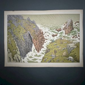 Lithographie par Henri Rivière Les Aspects de la Nature - La Falaise A5322