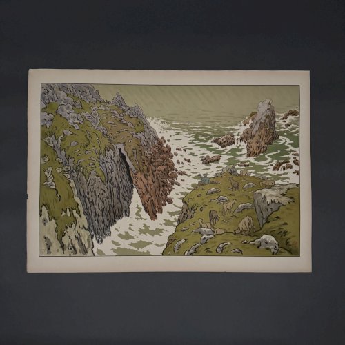 Lithographie par Henri Rivière Les Aspects de la Nature - La Falaise A5683