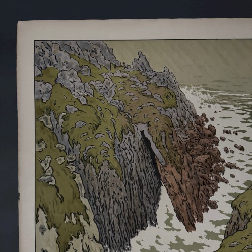Lithographie par Henri Rivière Les Aspects de la Nature - La Falaise A5683