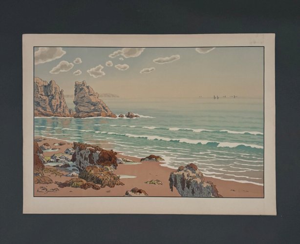 Lithographie par Henri Rivière Les Aspects de la Nature - La Mer A5501
