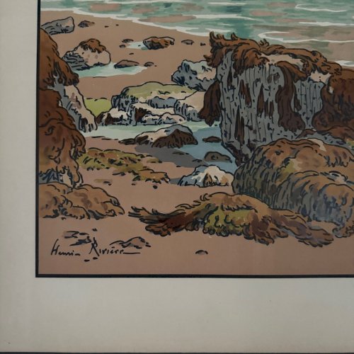 Lithographie par Henri Rivière Les Aspects de la Nature - La Mer A5501