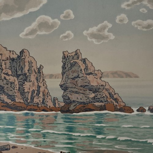 Lithographie par Henri Rivière Les Aspects de la Nature - La Mer A5595
