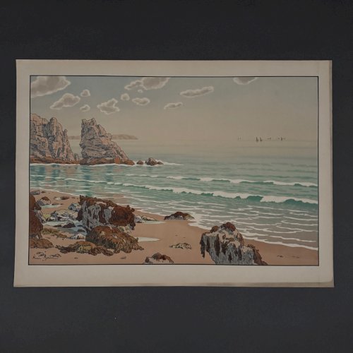 Lithographie par Henri Rivière Les Aspects de la Nature - La Mer A5595