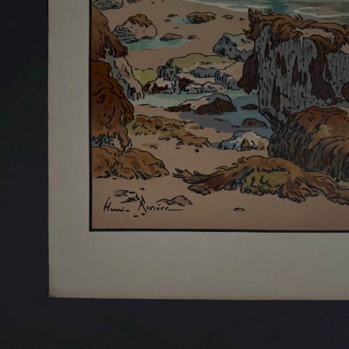 Lithographie par Henri Rivière Les Aspects de la Nature - La Mer A5599