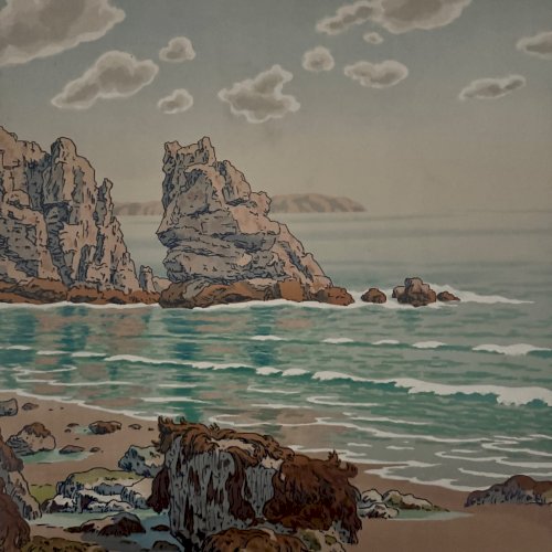 Lithographie par Henri Rivière Les Aspects de la Nature - La Mer A5602